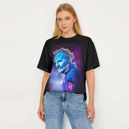 Женская футболка oversize 3D Slipknot - Corey Taylor - TGC, цвет 3D печать - фото 5