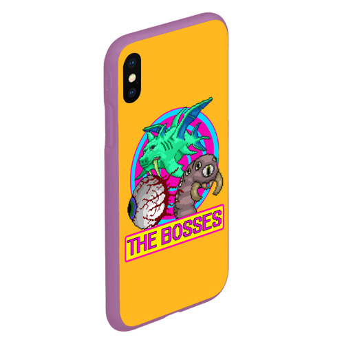 Чехол для iPhone XS Max матовый The Bosses of Terraria, цвет фиолетовый - фото 3