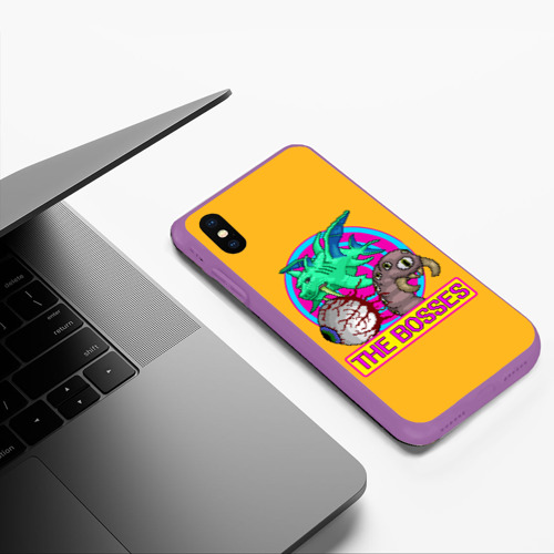 Чехол для iPhone XS Max матовый The Bosses of Terraria, цвет фиолетовый - фото 5