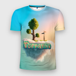 Мужская футболка 3D Slim Облако в Террарии