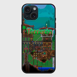 Чехол силиконовый для Apple iPhone 15 матовый Дом в Террарии