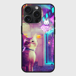 Чехол силиконовый для Apple iPhone 15 Pro матовый Stray Кот