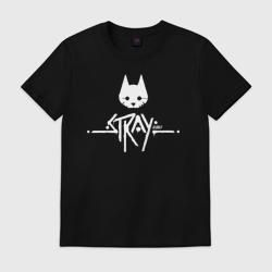 Мужская футболка хлопок Stray cat - логотип 