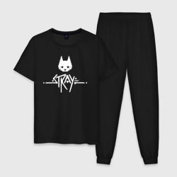 Мужская пижама хлопок Stray cat - логотип 