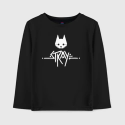 Детский лонгслив хлопок Stray cat - логотип 