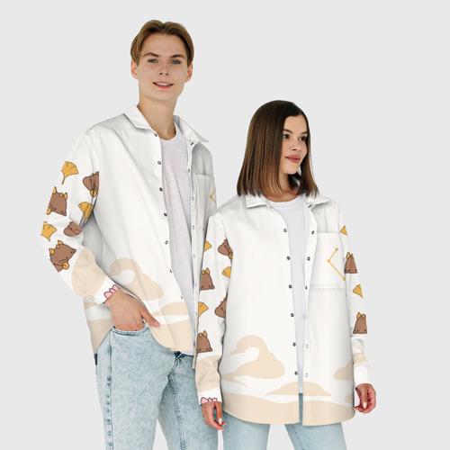 Мужская рубашка oversize 3D с принтом Джун Ли мотивы Гео Архонт, фото #4