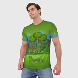 Мужская футболка 3D Лесок в Террарии - фото 2