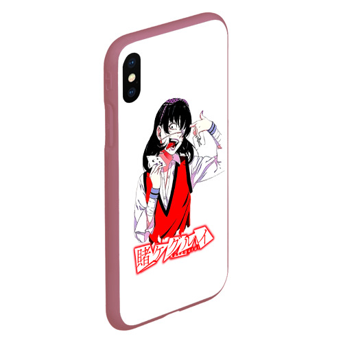 Чехол для iPhone XS Max матовый Ikishima Midari - Kakegurui, цвет малиновый - фото 3