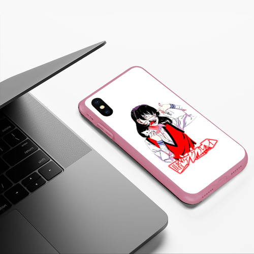 Чехол для iPhone XS Max матовый Ikishima Midari - Kakegurui, цвет малиновый - фото 5