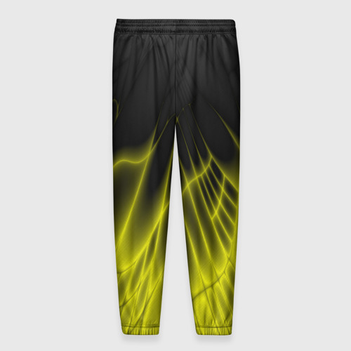 Мужские брюки 3D с принтом Коллекция Rays Лучи Желтый и черный Абстракция 662-1-w1, вид сзади #1