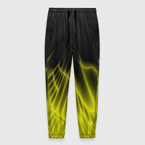 Мужские брюки 3D с принтом Коллекция Rays Лучи Желтый и черный Абстракция 662-1-w1, вид спереди #2