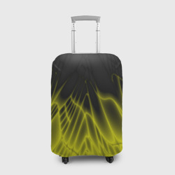 Чехол для чемодана 3D Черный и желтый - коллекция Лучи - Хуф и Ся