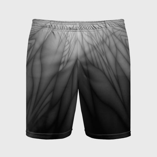 Мужские шорты спортивные с принтом Коллекция Rays Лучи Черный Абстракция 661-11-w1, вид спереди #2