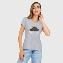 Женская футболка хлопок Slim Танкистам ИС-3 - фото 2