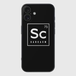 Чехол для iPhone 16 силиконовый с защитой камеры SC - sarcasm 75 сарказм