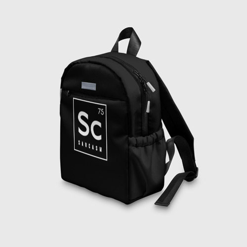 Детский рюкзак 3D с принтом SC - SARCASM 75 | САРКАЗМ, вид сбоку #3