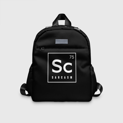Детский рюкзак 3D с принтом SC - SARCASM 75 | САРКАЗМ, вид спереди #2