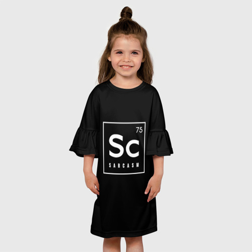 Детское платье 3D SC - sarcasm 75 сарказм, цвет 3D печать - фото 4