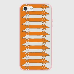 Чехол для iPhone 5/5S матовый Лисицы Foxes