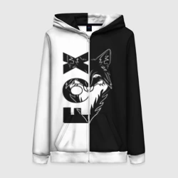 Женская толстовка 3D на молнии FOX Лис