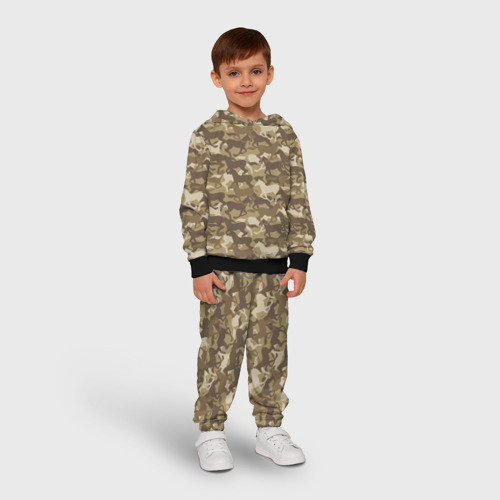 Детский костюм с толстовкой 3D Бегущие Дикие Лошади, цвет черный - фото 3