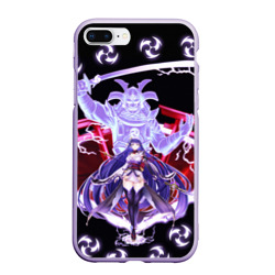 Чехол для iPhone 7Plus/8 Plus матовый Shogun Raiden samurai demon Genshin Impact