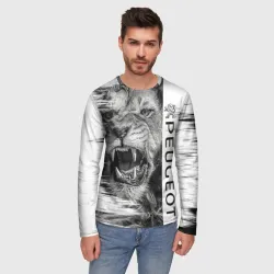 Мужской лонгслив 3D Peugeot/lion - фото 2