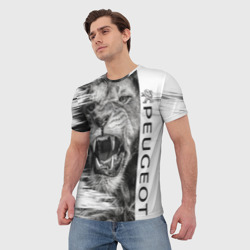 Мужская футболка 3D Peugeot/lion - фото 2