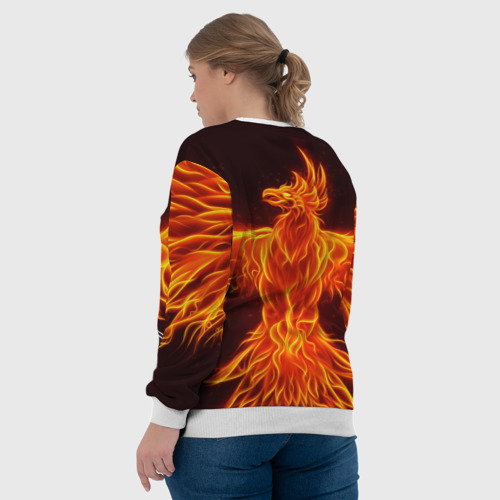 Женский свитшот 3D Огненный феникс дилюк, Геншин Импакт, цвет 3D печать - фото 7