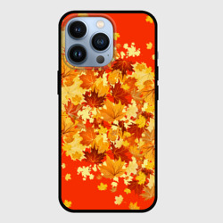 Чехол для iPhone 13 Pro Кленовый листопад паттерн