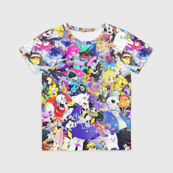 Детская футболка 3D Undertale pattern Heroes, все Герои игры