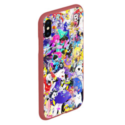 Чехол для iPhone XS Max матовый Undertale pattern Heroes, все Герои игры - фото 2