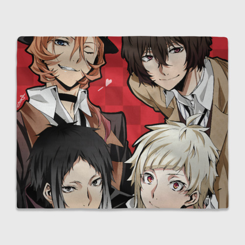 Плед 3D Bungou Stray Dogs/Бродячие псы литературы, цвет 3D (велсофт)