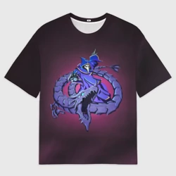 Женская футболка oversize 3D Лунатик-сектант