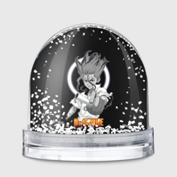 Игрушка Снежный шар Сенку с колбой - Доктор Стоун