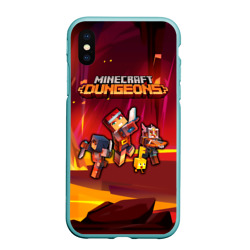 Чехол для iPhone XS Max матовый Minecraft Dungeons Майнкрафт Подземелья