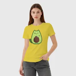 Женская футболка хлопок Avo cat o подмигивает - фото 2