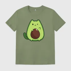 Мужская футболка хлопок Avo cat o подмигивает