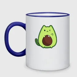 Кружка двухцветная Avo cat o подмигивает