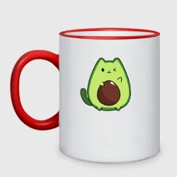 Кружка двухцветная Avo cat o подмигивает