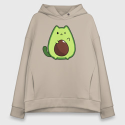 Женское худи Oversize хлопок Avo cat o подмигивает