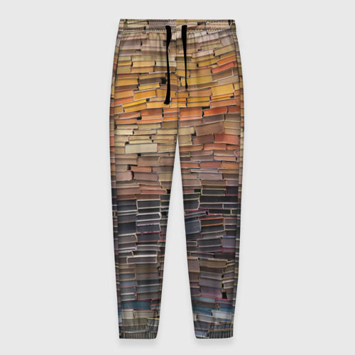 Мужские брюки 3D Книжные кирпичики знаний, цвет 3D печать