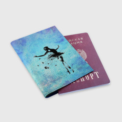 Обложка для паспорта матовая кожа Прекрасный силуэт балерины - фото 2