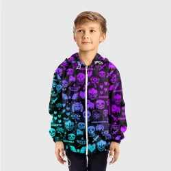 Детская ветровка 3D Undertale neon pattern узор - фото 2