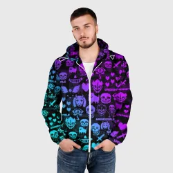 Мужская ветровка 3D Undertale neon pattern узор - фото 2