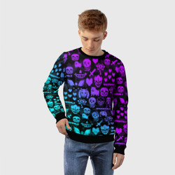 Детский свитшот 3D Undertale neon pattern узор - фото 2