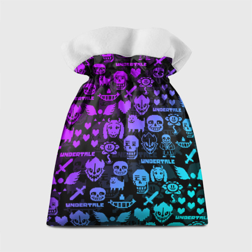 Подарочный 3D мешок Undertale neon pattern узор - фото 2