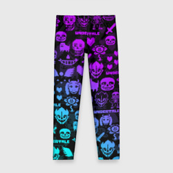 Детские леггинсы 3D Undertale neon pattern узор