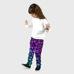 Детские брюки 3D UNDERTALE NEON PATTERN | УЗОР - фото 2