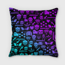 Подушка 3D Undertale neon pattern узор